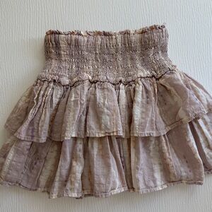 Together Kids Tiered Skirt in Beige and Purple